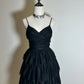 ✨Beautiful date little black dress short chiffon homecoming dress party dress nv5431