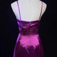 Purple Beaded Elegant Long Satin Prom Dres Evening Dress nv4929