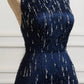 NiceVestidos-Navy Blue Luxurious Beaded Formal Evening Gown NV6094