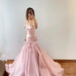 Pink Floral Fashion Elegant Mermaid Long Satin Prom Dress Evening Dress nv4775