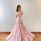 Pink Floral Fashion Elegant Mermaid Long Satin Prom Dress Evening Dress nv4775
