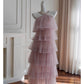 NiceVestidos-Homecoming Dress Pink Mesh Sling Cake French Birthday Party Dress Dress For Women nv5558