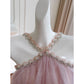 NiceVestidos-Homecoming Dress Pink Mesh Sling Cake French Birthday Party Dress Dress For Women nv5558