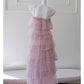 NiceVestidos-Homecoming Dress Pink Mesh Sling Cake French Birthday Party Dress Dress For Women nv5558