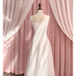NiceVestidos-Short Homecoming Dress, Simple Waist Long White Dress, New Summer Style, Sexy Suspenders, Big Swing, Slimming Dress nv5546