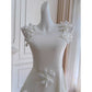 NiceVestidos-Homecoming Dress White Suspender Flower Dress Waist Slimming French Retro Summer Dress For Women nv5556