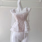 NiceVestidos-Sweet Long Dress French Cake Sling Suit High-End White Fashion Two-Piece Suit nv5547