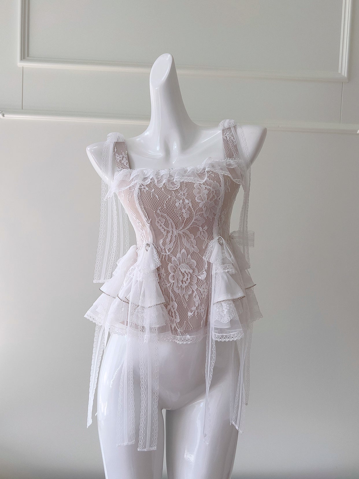NiceVestidos-Sweet Long Dress French Cake Sling Suit High-End White Fashion Two-Piece Suit nv5547