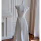 NiceVestidos-Homecoming Dress White Suspender Flower Dress Waist Slimming French Retro Summer Dress For Women nv5556