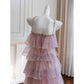 NiceVestidos-Homecoming Dress Pink Mesh Sling Cake French Birthday Party Dress Dress For Women nv5558