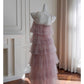 NiceVestidos-Homecoming Dress Pink Mesh Sling Cake French Birthday Party Dress Dress For Women nv5558