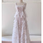 NiceVestidos-Sweet Long Dress French Cake Sling Suit High-End White Fashion Two-Piece Suit nv5547