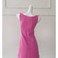 NiceVestidos-Short Homecoming Dress Simple Short Bow Suspender Dress Waist Rose Red Petite Date nv5550