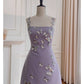 NiceVestidos-Homecoming Dress French Three-Dimensional Bow Purple Suspender Dress For Women High-End Luxury Stylish Slim nv5555