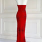 🌹Red vintage 90s y2k boho floral beaded halter maxi prom dress evening gown party dress nv4410