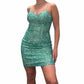 Green gorgeous sequin short chiffon homecoming dress prom dress evening dress party dress nv4485