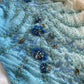 Blue gorgeous beautiful stylish unique elegant exquisite floral beading long chiffon ball gown evening dress party dress nv4903