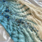 Blue gorgeous beautiful stylish unique elegant exquisite floral beading long chiffon ball gown evening dress party dress nv4903