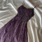✨💞Gorgeous and elegant purple gradient hand-beaded retro dress charming princess long chiffon prom dress nv5379