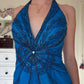 Blue Beaded Sparkling Long Fashion Prom Dress Evening Dress Party Dress nv4681
