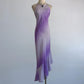 NiceVestidos-Lila-Grau Farbverlauf Pailletten Neckholder Ärmelloses bodenlanges asymmetrisches Meerjungfrauenkleid NV6179