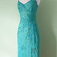 NiceVestidos--Blue delicate floral beaded short chiffon homecoming dress prom dress NV5652