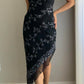 Brown/Black Fashion One Shoulder Exquisite Beading Long Chiffon Ball Gown Evening Dress Party Dress nv3661