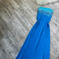 NiceVestidos-Blue shiny sequins beautiful exquisite long satin chiffon formal prom dress nv5453