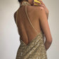 Gold Shiny Sequin Fashion Homecoming Dress Short Birthday Cocktail Party Dress nv4619