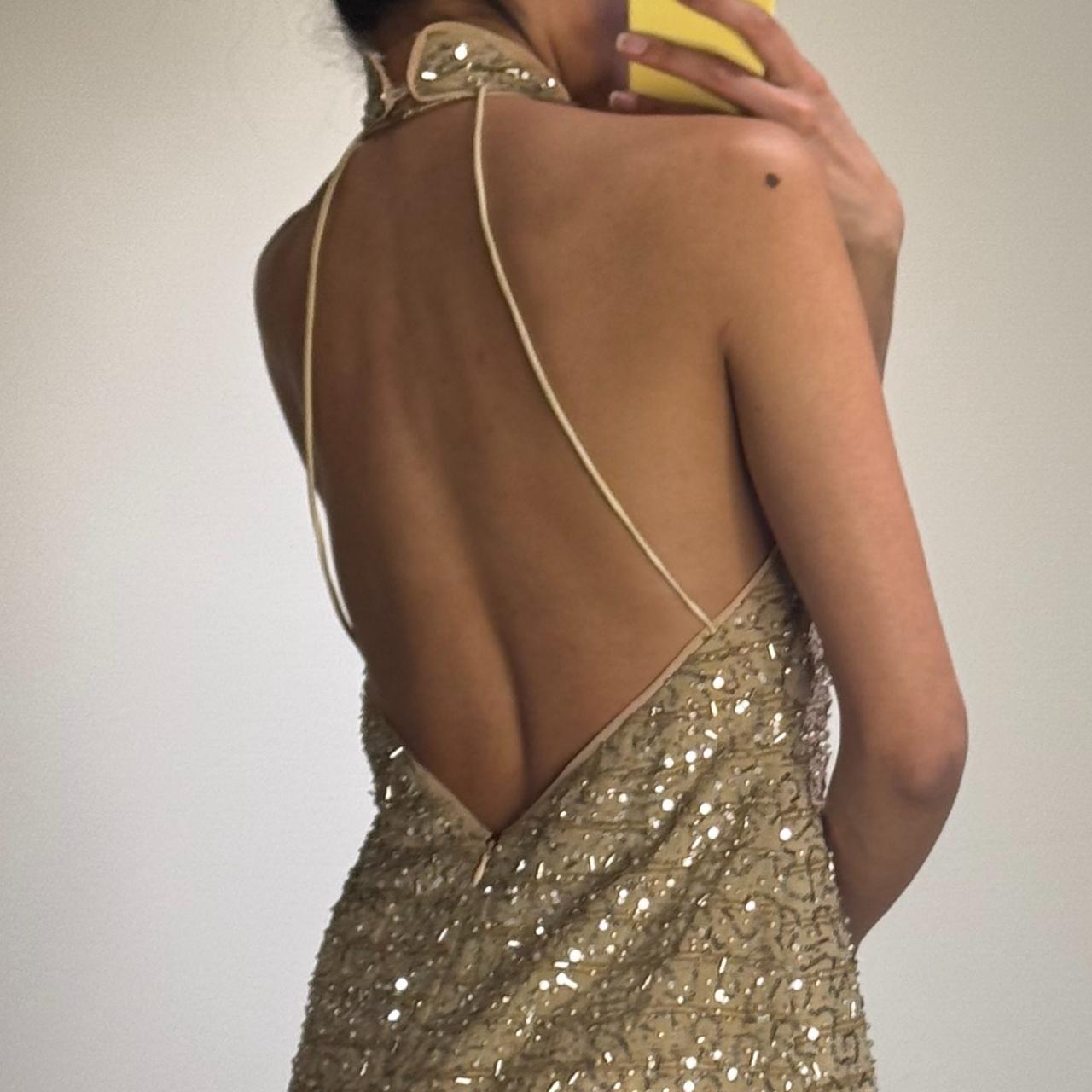 Gold Shiny Sequin Fashion Homecoming Dress Short Birthday Cocktail Party Dress nv4619