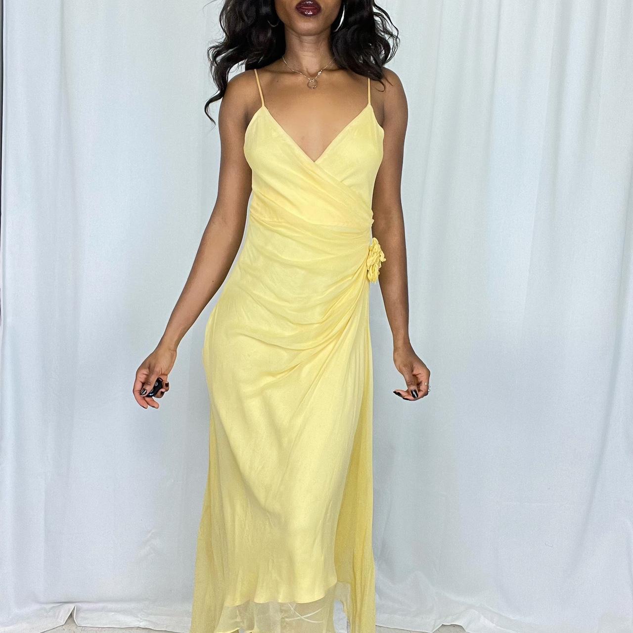NiceVestidos--Yellow mid-length homecoming dress prom dress NV5691
