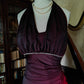 Burgundy retro gradient fashion elegant exquisite beaded sling long chiffon ball gown, evening dress, party dress nv3717