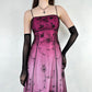 Pink Retro Fairy Exquisite Floral Short Chiffon Homecoming Dress nv5421