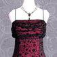 NiceVestidos-Burgundy Red Floral Dress Vintage Dress Women's Exquisite Long Tulle Ball Gown NV5644