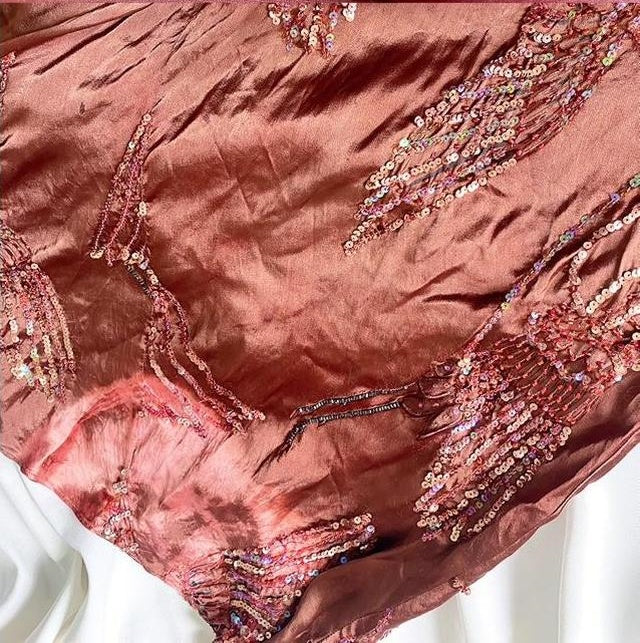 Brown Beaded Elegant Long Satin Birthday Dress Prom Dress Party Dress Homecoming Dress nv4530