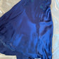 Beautiful dark blue floral embroidery, intricate floral beading, vintage long chiffon prom dress nv5380