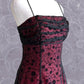 NiceVestidos-Burgundy Red Floral Dress Vintage Dress Women's Exquisite Long Tulle Ball Gown NV5644