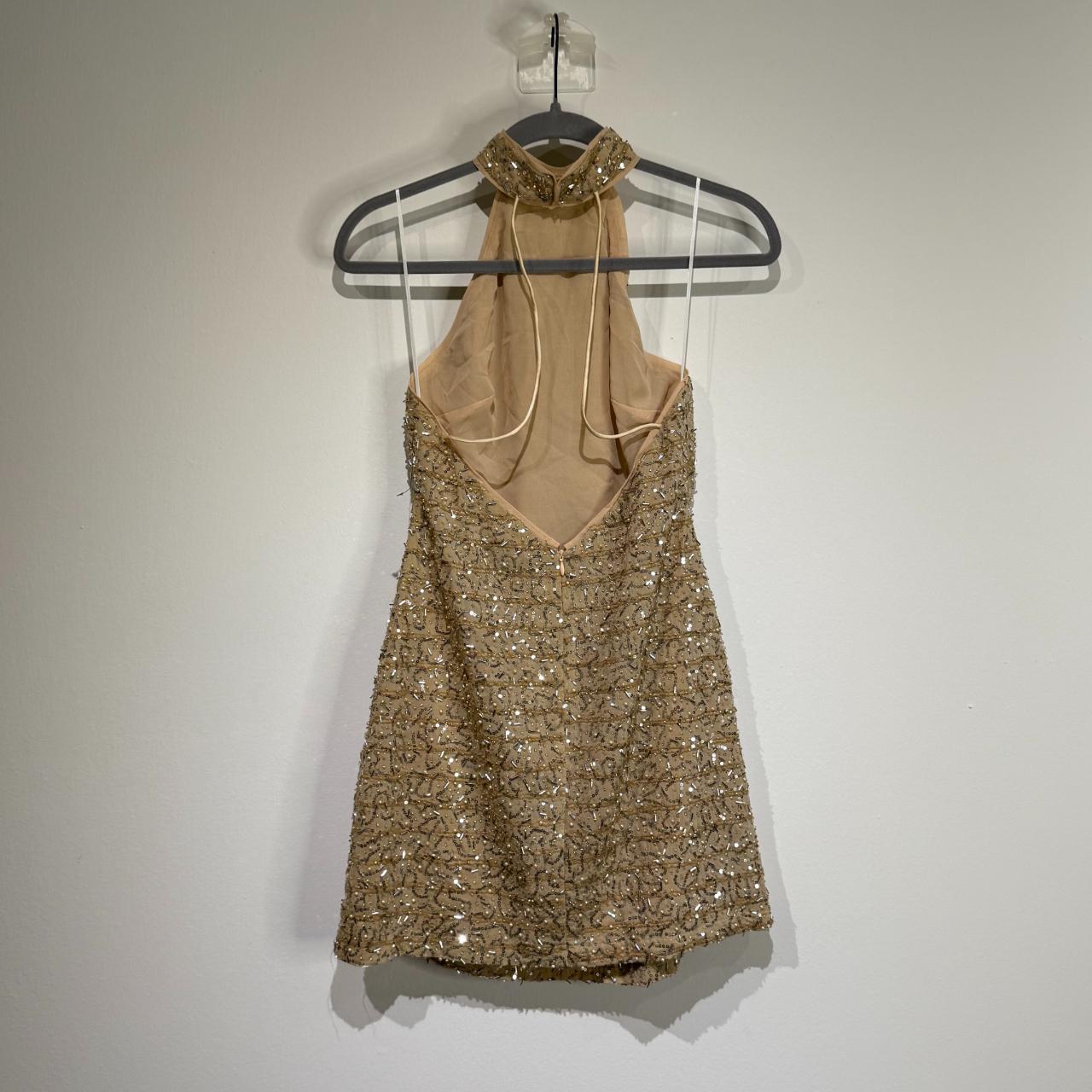 Gold Shiny Sequin Fashion Homecoming Dress Short Birthday Cocktail Party Dress nv4619