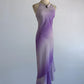 NiceVestidos-Lila-Grau Farbverlauf Pailletten Neckholder Ärmelloses bodenlanges asymmetrisches Meerjungfrauenkleid NV6179