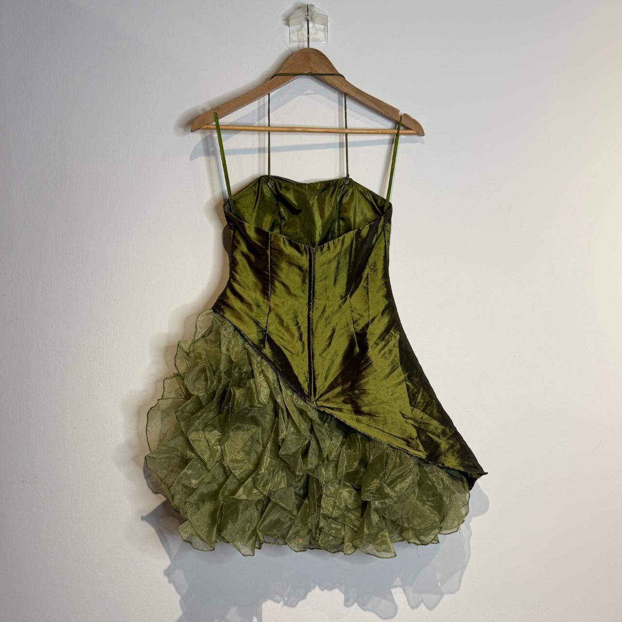 Green Fashion Homecoming Dress Short Satin Tulle Birthday Party Dress nv4616