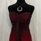 Red black shiny elegant long chiffon party dress evening gown prom dress nv4595