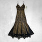 NiceVestidos--Brown vintage exquisite beaded long chiffon homecoming dress prom dress NV5655