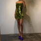 Green shiny sequins fashion homecoming dress short birthday cocktail party dress nv4617