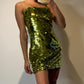 Green shiny sequins fashion homecoming dress short birthday cocktail party dress nv4617
