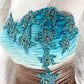 Blue brown fashion gradient fairy exquisite beaded long chiffon mermaid dress prom dress nv5417