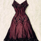Green vintage A-line halter long chiffon dark pink prom gown, 22nd birthday party dress nv5374
