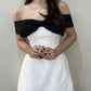 Simple Cute A-Line White Off Shoulder Homecoming Dress Birthday Outfit Evening Dress Prom Dress Party Dress nv1785