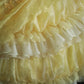 NiceVestidos--Yellow Floral Retro Heavy Handmade Flower Tube Top Pleated Multi-Layer Long Birthday Dress Wedding Dress Prom Dress NV5794