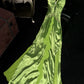 Green stylish and elegant spaghetti strap satin long ball gown nv5396