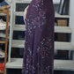 NiceVestidos--Prom Highlight Style Dark Purple Beaded Embroidery Spaghetti Strap Extra-Long Prom Dress NV5799